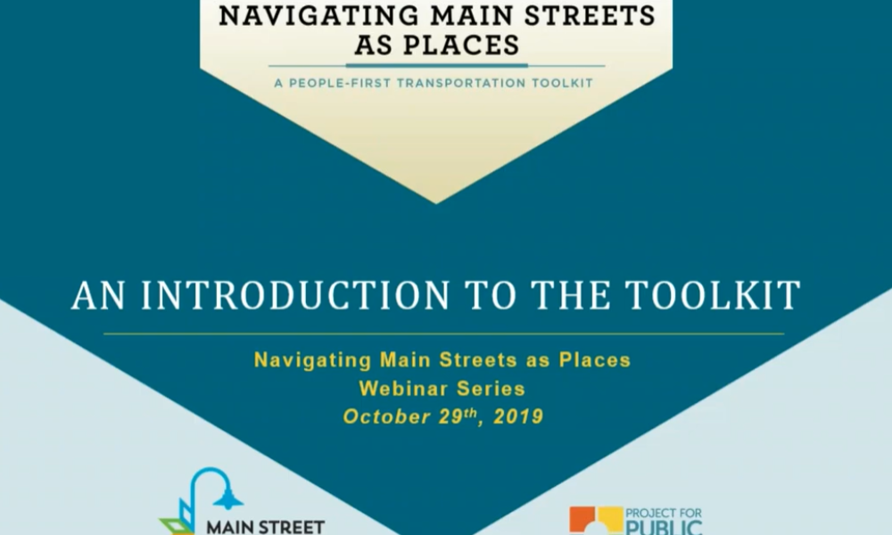 Navigating Main Streets as Places: an introduction to the toolkit