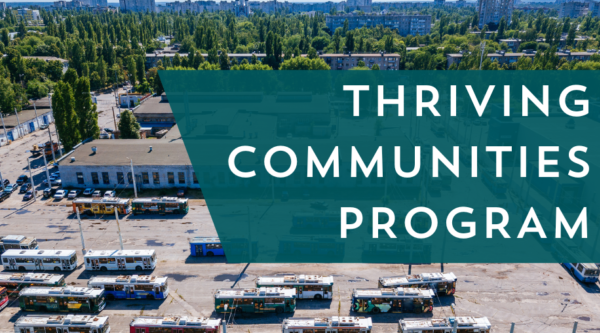 Thriving Communities Program. Photo of a downtown bus depot.