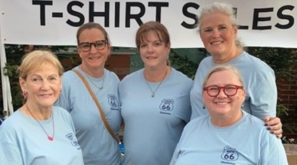 A group of volunteers at an event